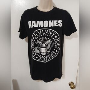 2007 Ramones presidential punk rock graphic short sleeve crew neck t-shirt, size